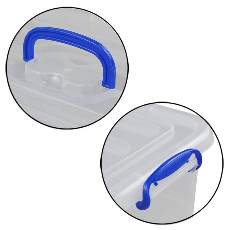 Eagrye 8 Quart Plastic Storage Latch Box, Clear Storage Bin with Handle, Set of 2 - Image 2